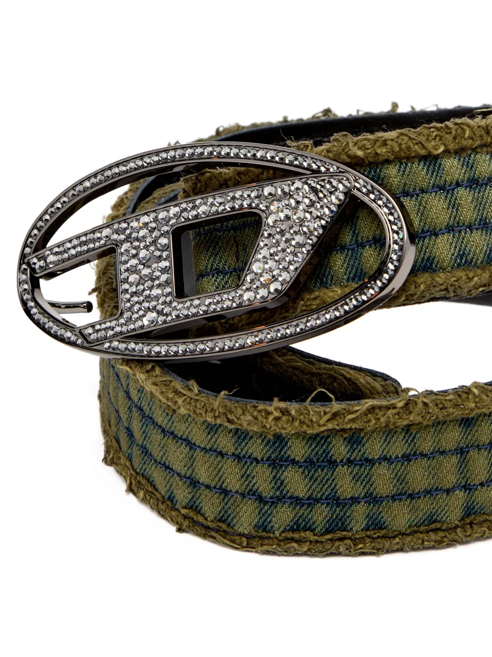 Diesel B-1dr riem met stras Groen