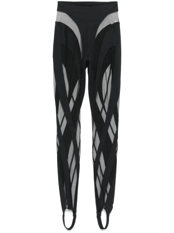 【関税込み】Mugler ブラック Spiral レギンス black spiral leggings | MUGLER Official Website – Mugler
