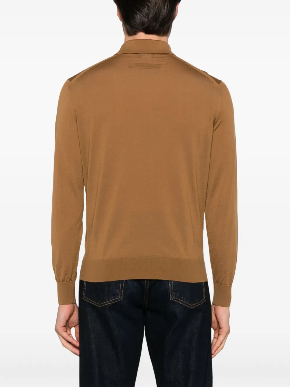 Zegna Wollen poloshirt Bruin