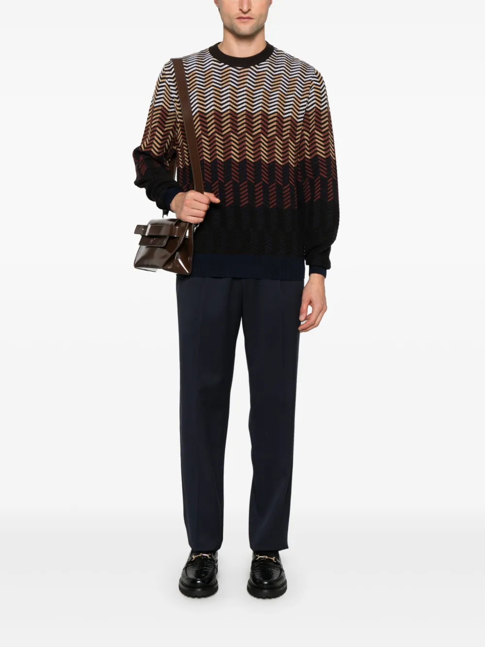Missoni Zigzag trui van scheerwol - Bruin