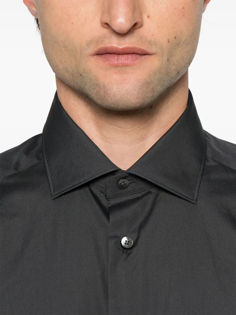 Zegna Popeline overhemd Grijs