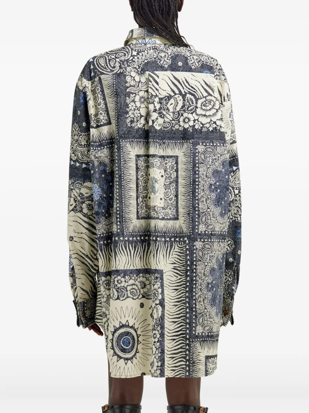 Roberto Cavalli T-shirtjurk met print Blauw