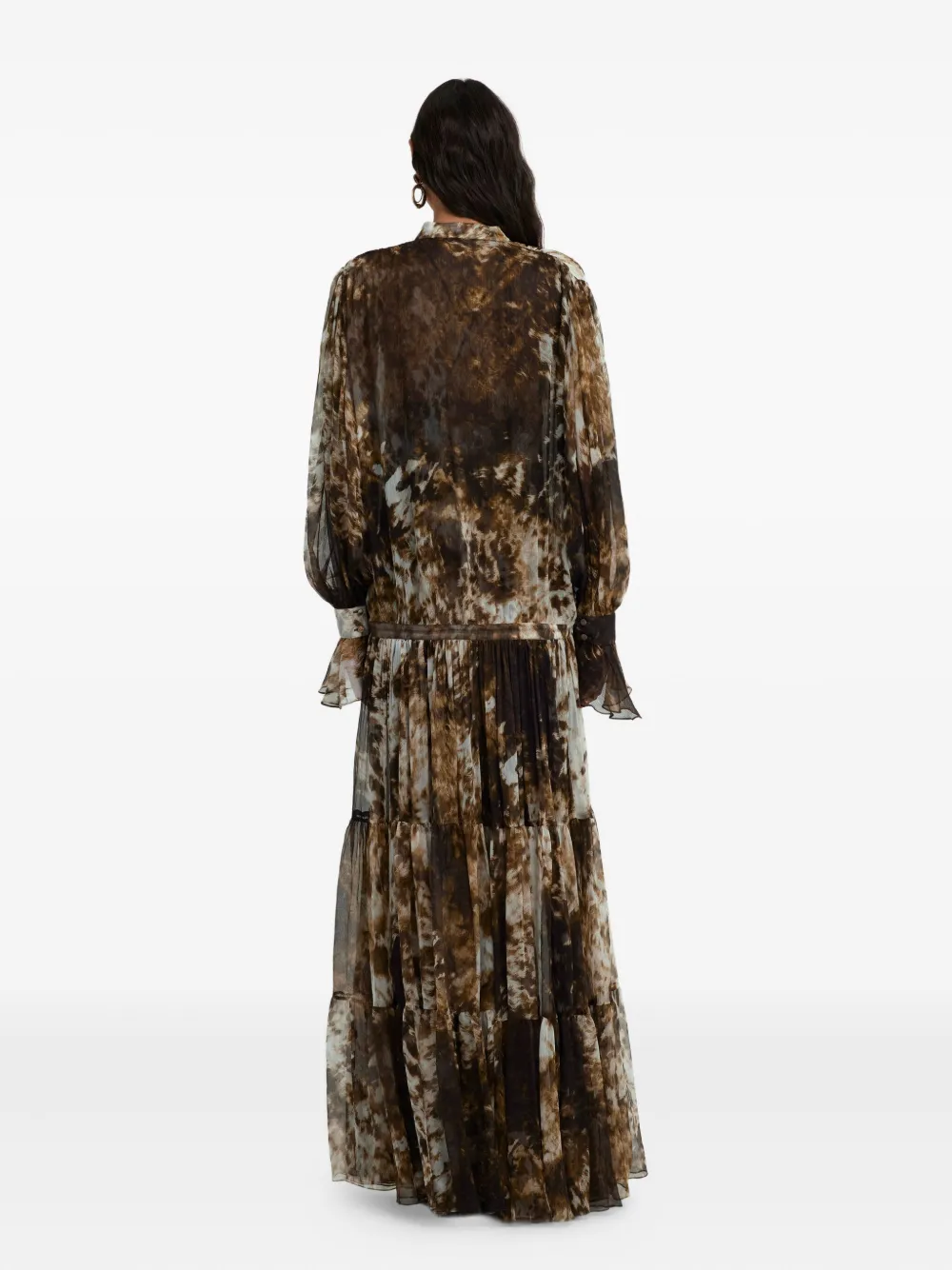 Roberto Cavalli Maxi-jurk met Appaloosa-print Bruin