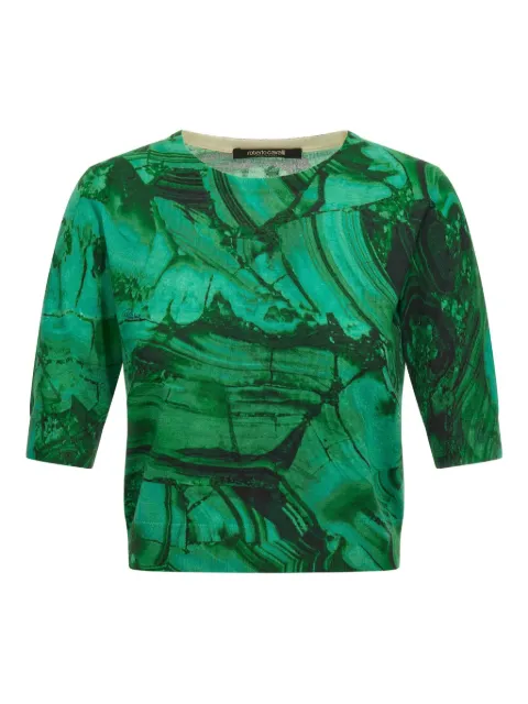 Roberto Cavalli abstract-print T-shirt