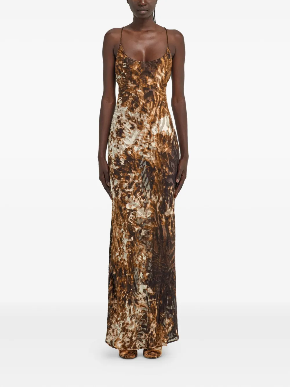 ROBERTO CAVALLI APPALOOSA-PRINT MAXI DRESS