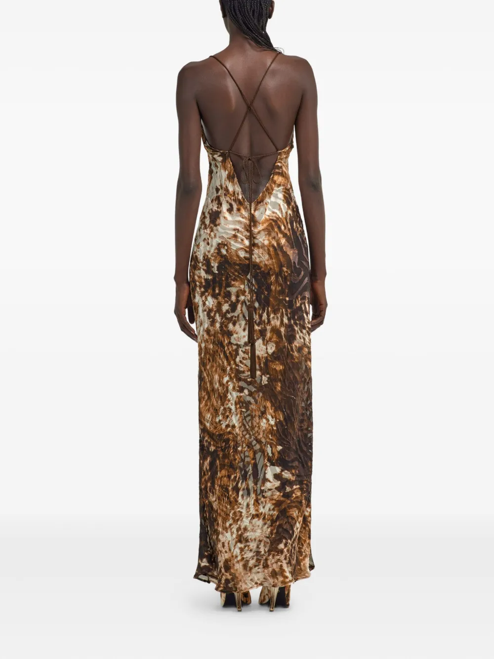 ROBERTO CAVALLI APPALOOSA-PRINT MAXI DRESS