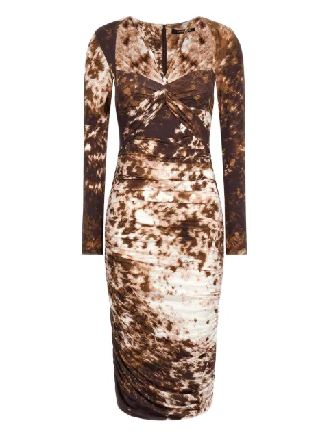 Roberto Cavalli Appaloosa-print midi dress