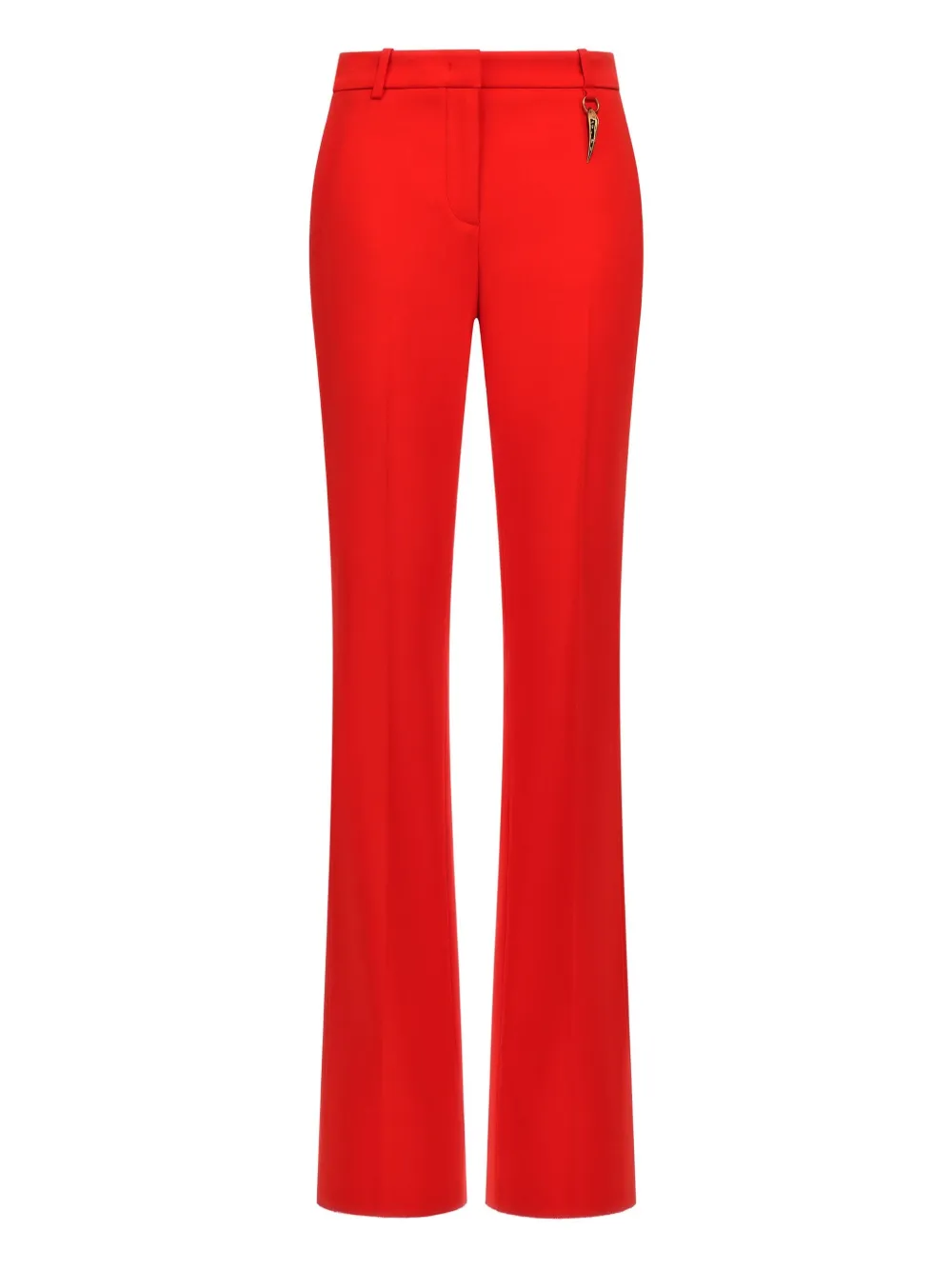 Roberto Cavalli Fang-embellished Trousers In Red