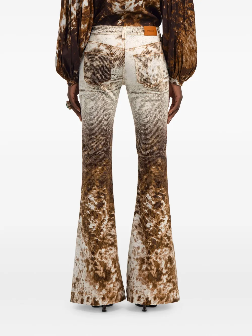 Roberto Cavalli Jeans met Appaloosa-print Bruin
