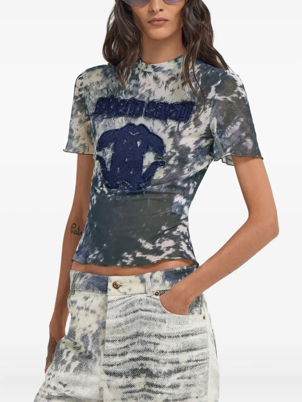 ROBERTO CAVALLI APPALOOSA-PRINT T-SHIRT