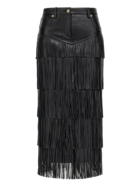 Roberto Cavalli fringed midi skirt