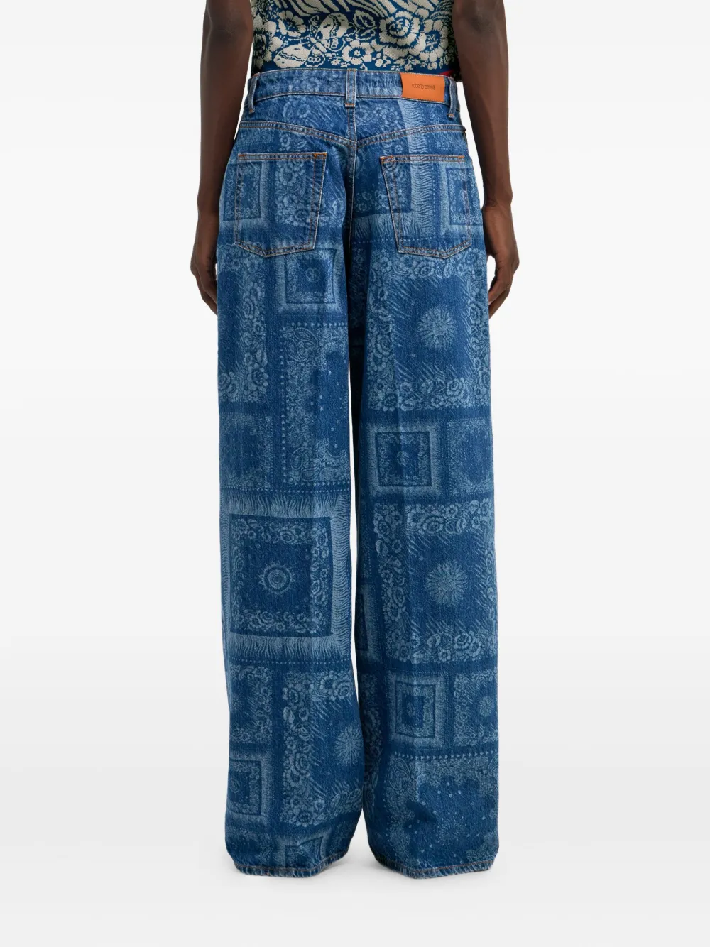 Roberto Cavalli Jeans met wijde pijpen Blauw
