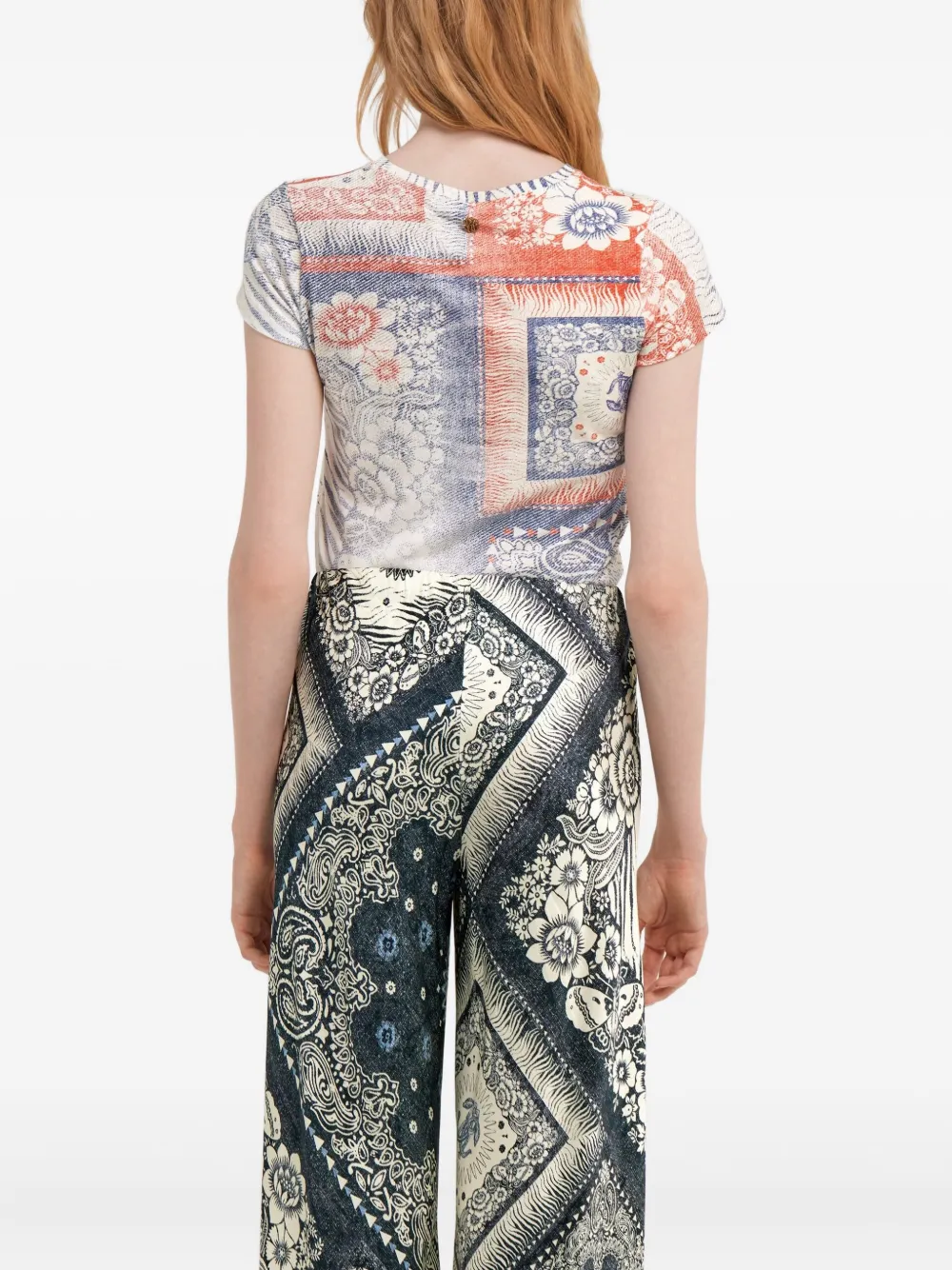Roberto Cavalli Crew-neck Short-sleeve T-shirt In Blue