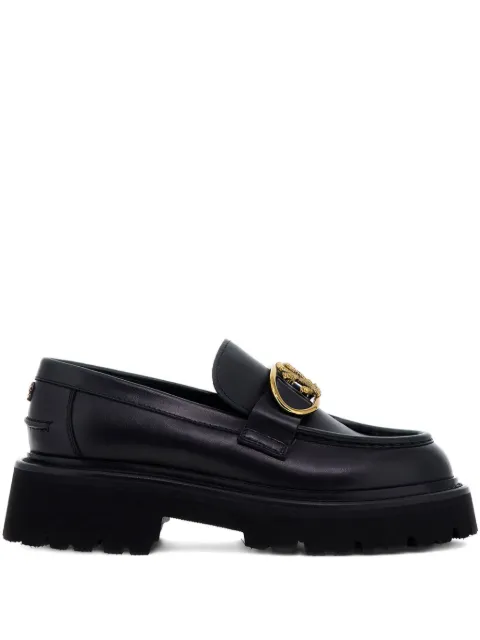 Roberto Cavalli logo buckle loafers 