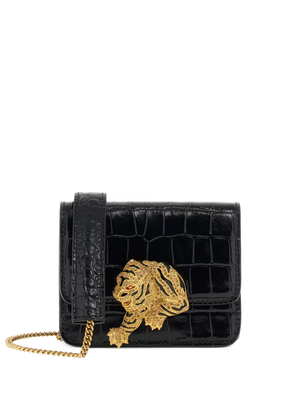 Roberto Cavalli Roar kleine crossbodytas Zwart