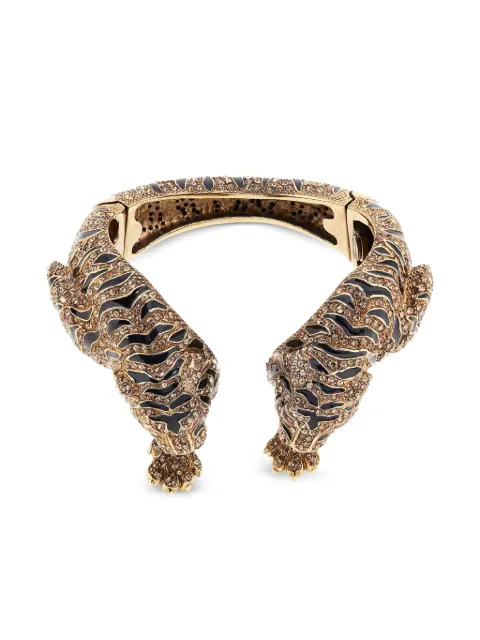 Roberto Cavalli brazalete con motivo de tigre