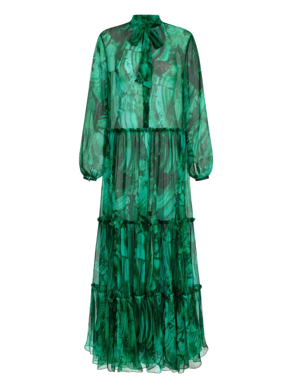 ROBERTO CAVALLI ABSTRACT-PRINT MAXI DRESS 