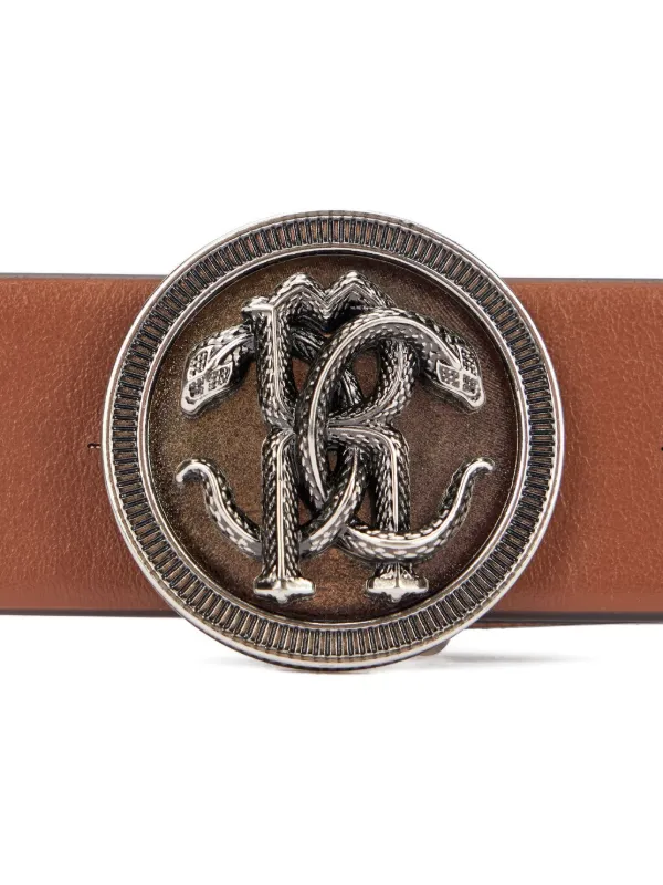 Roberto Cavalli snake leather belt Just Cavalli Roberto Cavalli 3D Snake Buckle Black Leather  main image 3