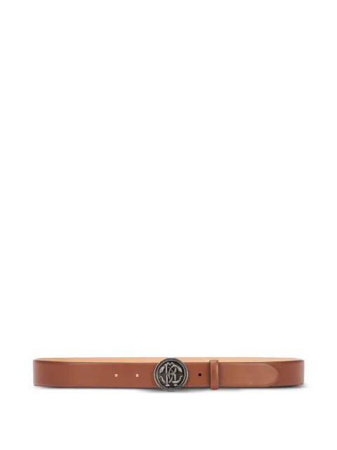 Roberto Cavalli snake-buckle leather belt