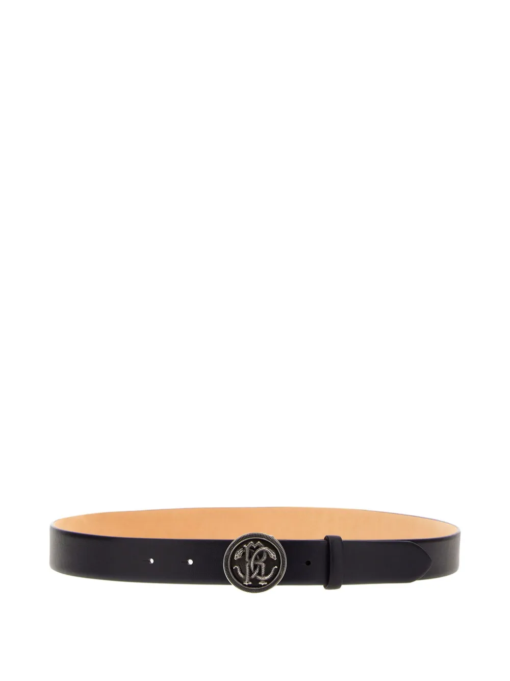 Roberto Cavalli cinturón con hebilla del logo | negro | Image 1