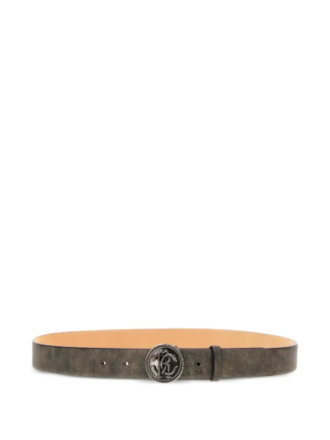 Roberto Cavalli logo circular-buckle belt