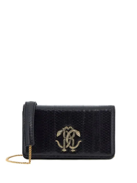 Roberto Cavalli Mirror Snake-plaque crossbody bag