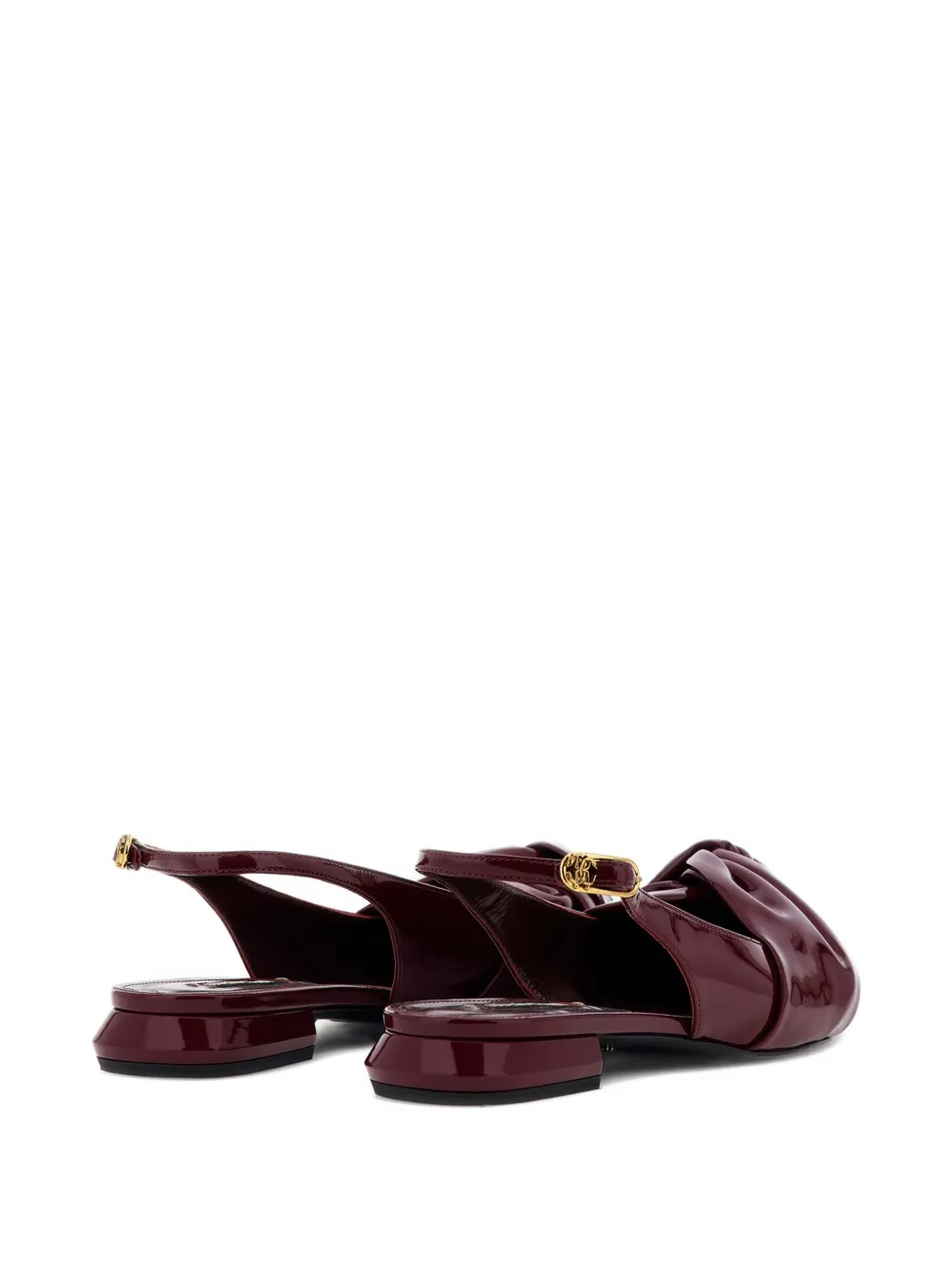Roberto Cavalli knot-detail pointed-toe flat pumps Purple