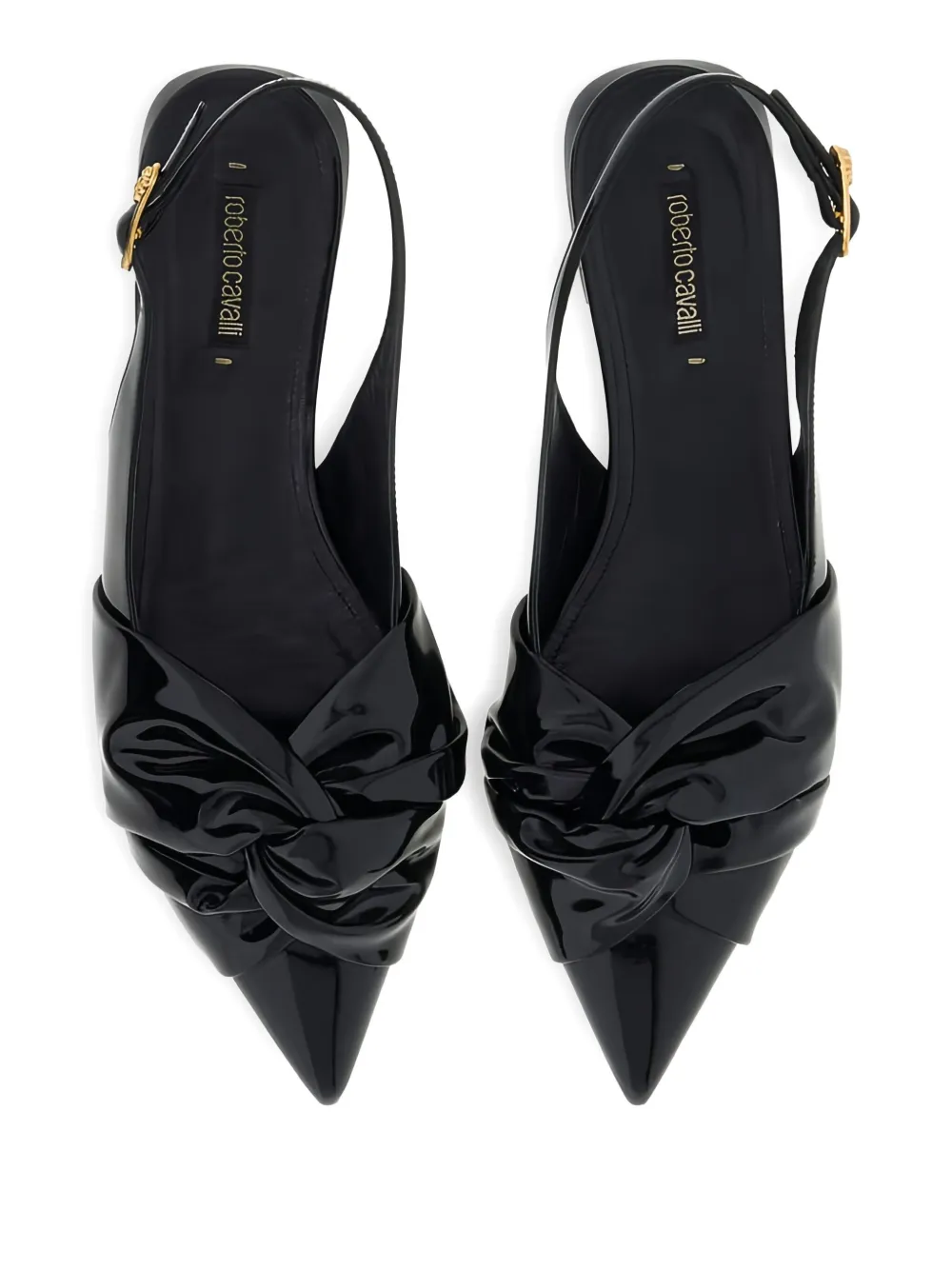Roberto Cavalli Le Pettegole slingback flats Black