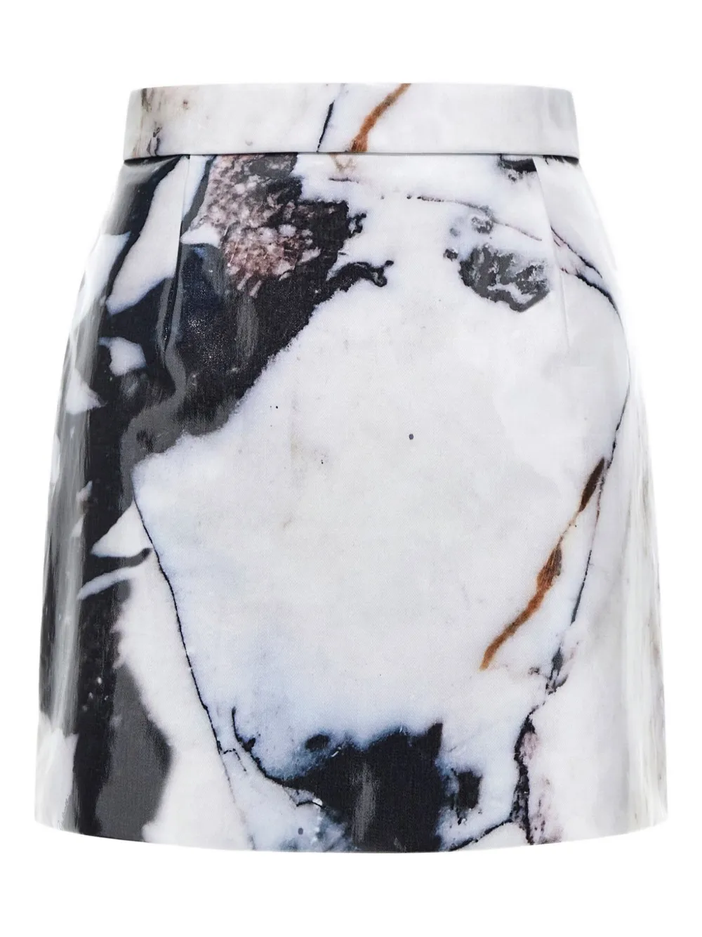 Roberto Cavalli marble-print mini skirt | White | Image 1