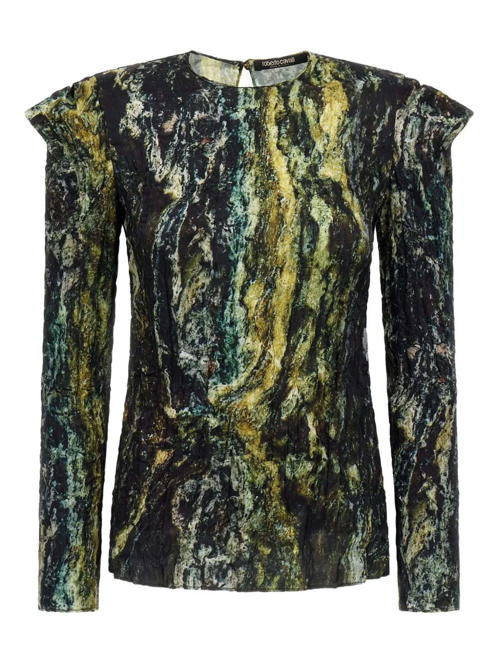 Roberto Cavalli print long-sleeve top - Verde