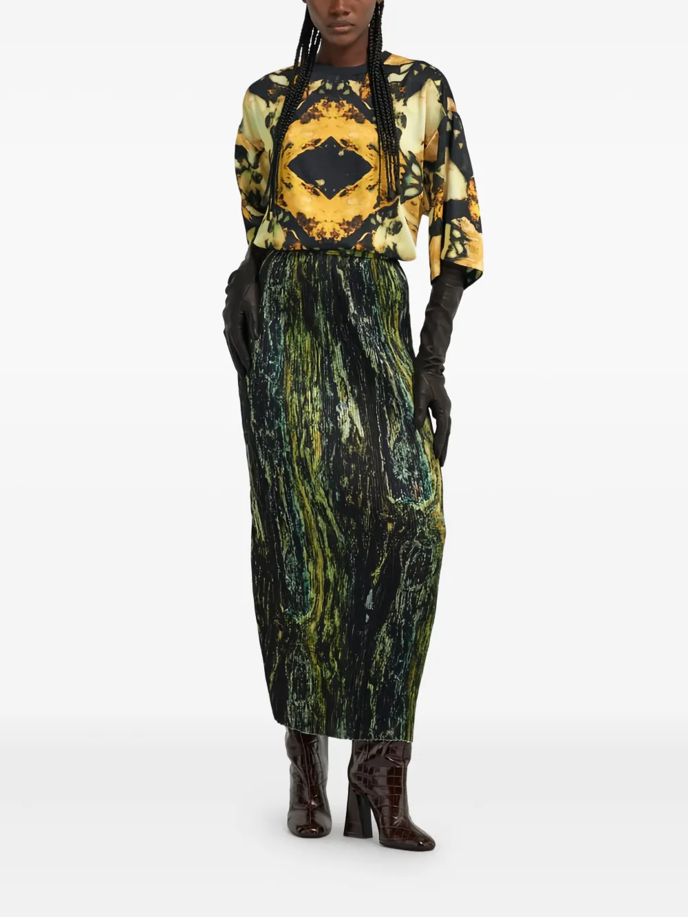Roberto Cavalli pleated printed midi skirt | Pleated Skirts | Image 2