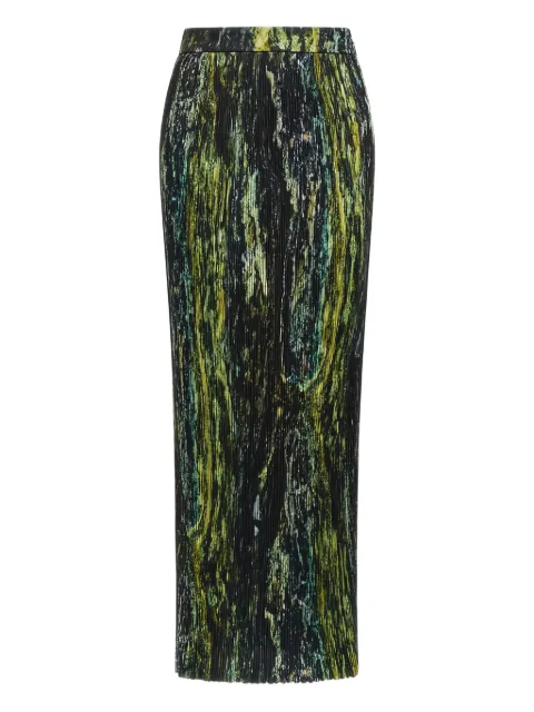 Roberto Cavalli pleated printed midi skirt