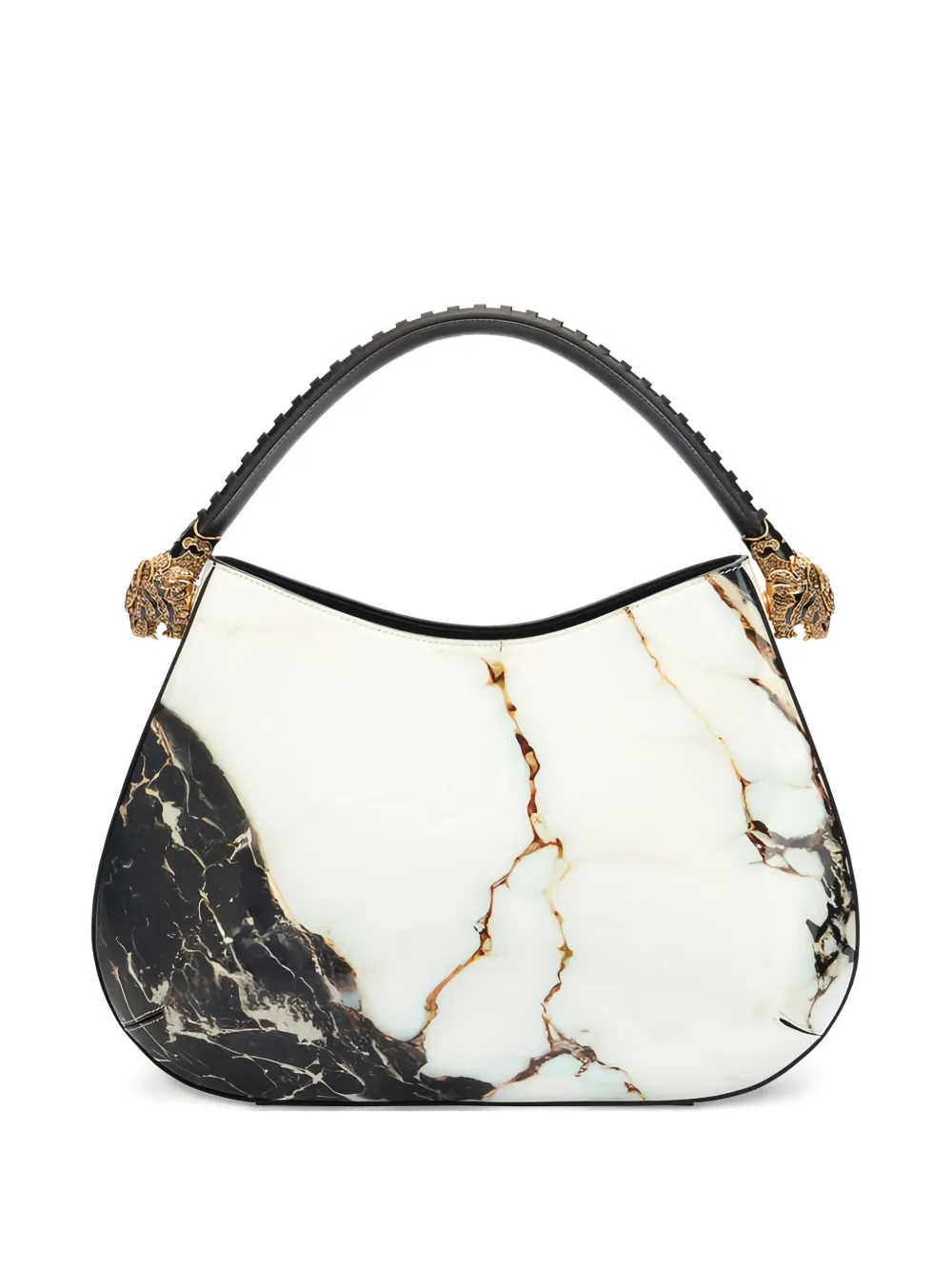 Roberto Cavalli marble-effect tiger-head tote bag | White | Image 1