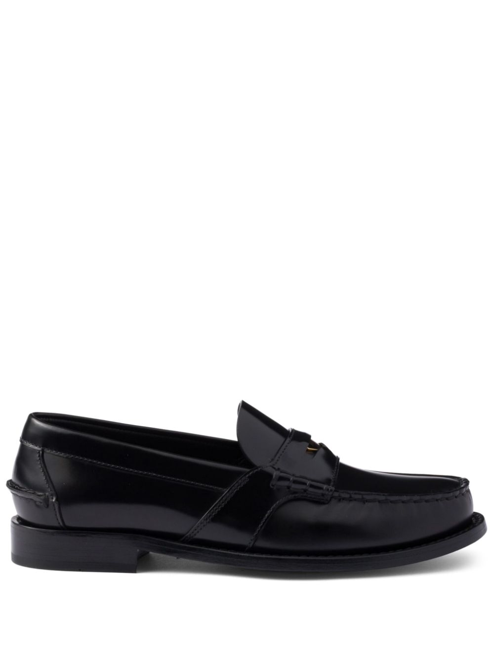 Prada Leren loafers Zwart