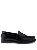 Prada brushed-leather loafers - Black