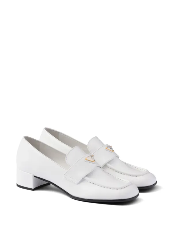 PRADA プラダ レザーサンダル ホワイト×シルバー 36 1/2(約23.5