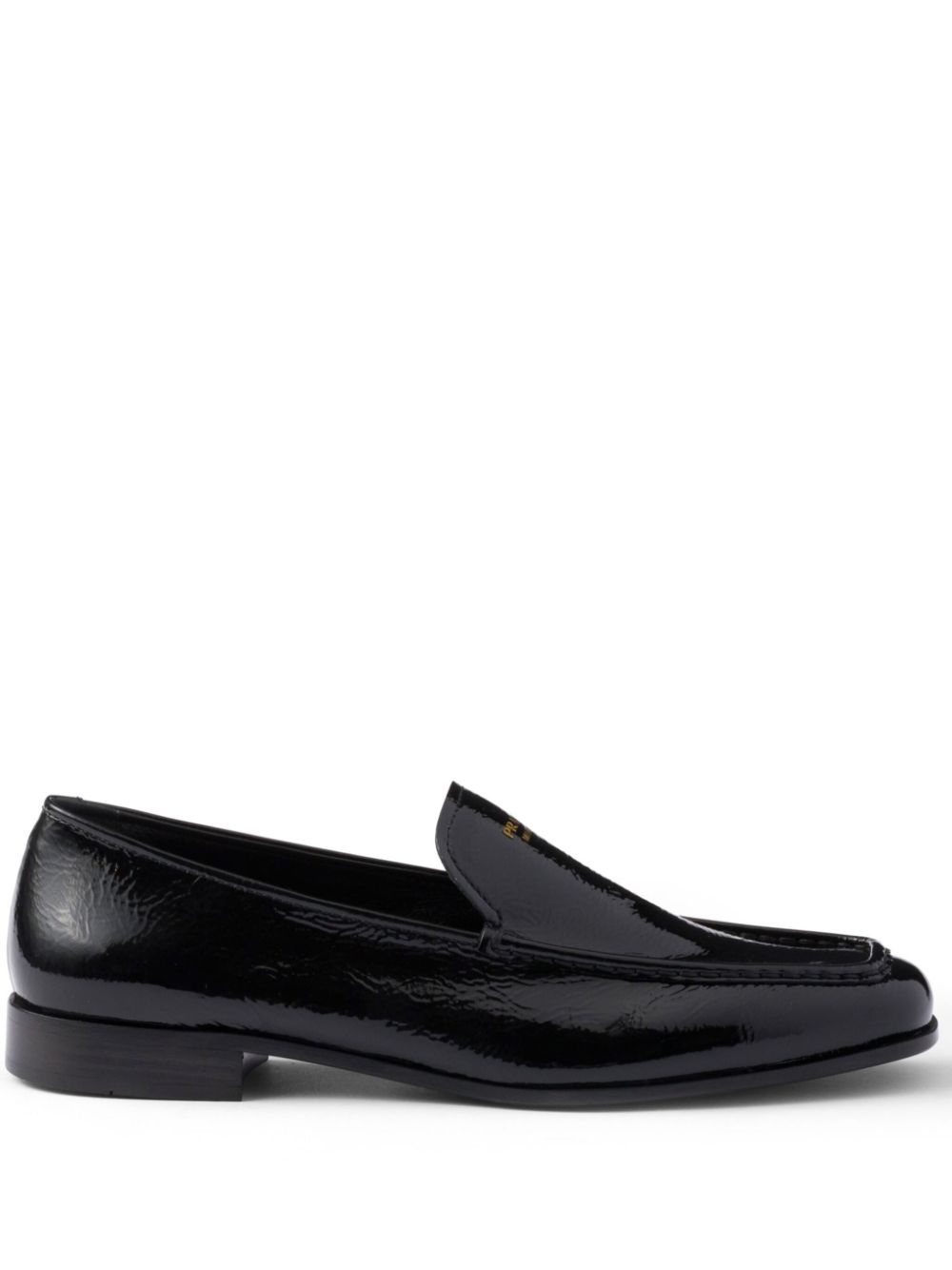 Prada patent-leather loafers – Black