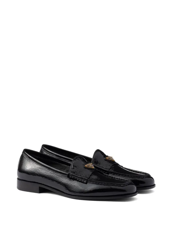 Prada patent-leather Loafers | Black | FARFETCH UK