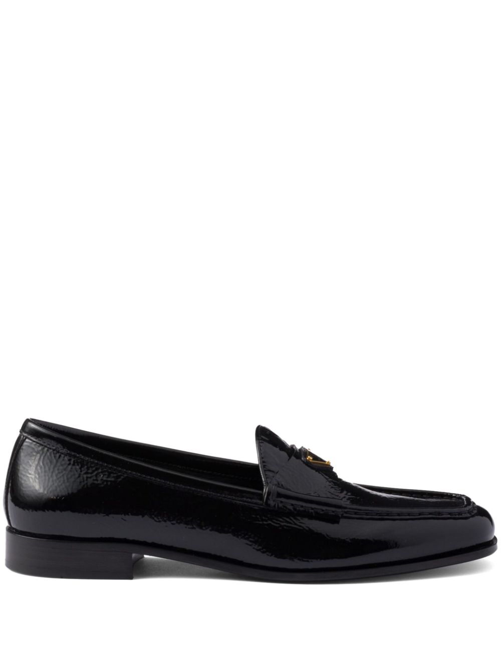 Prada patent-leather loafers Black