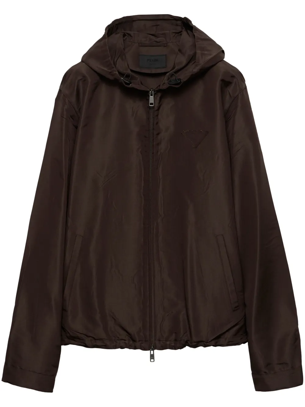 Prada Silk Jacket Brown FARFETCH AU