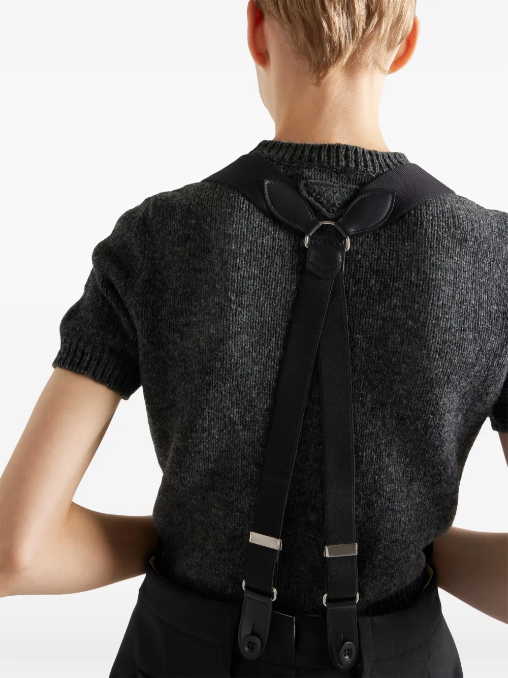 Prada Mini-jurk met wijde mouwen Zwart