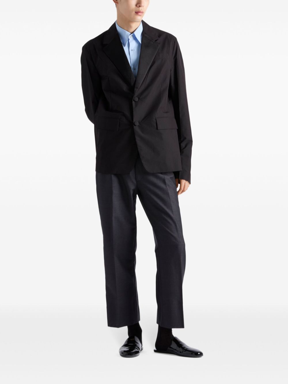 Prada cotton single-breasted blazer - Black