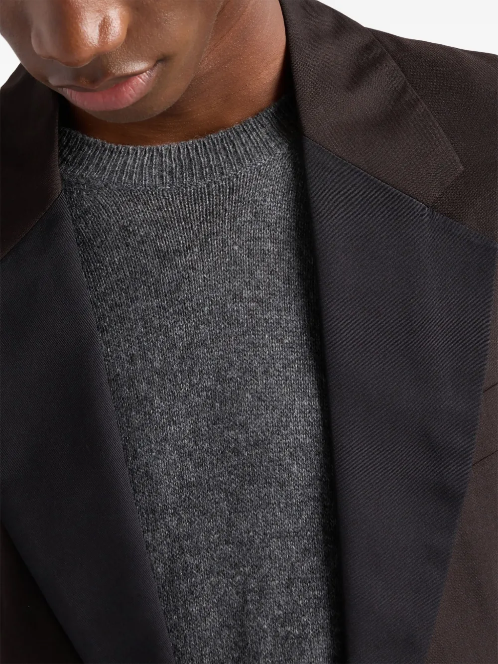 Prada Blazer met enkele rij knopen Bruin