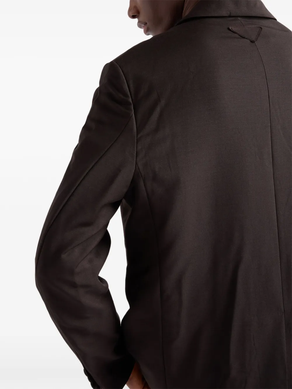 Prada Blazer met enkele rij knopen Bruin
