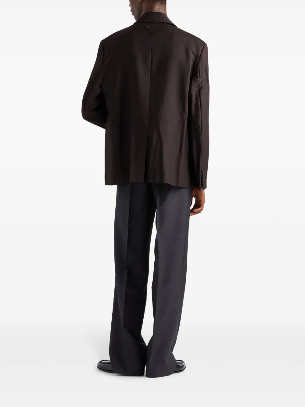 Prada Blazer met enkele rij knopen Bruin