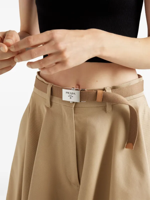 PRADA Ribbed midi skirt 関税送料込み Prada ribbed-knit Cotton Tube Skirt | Green | FARFETCH PL