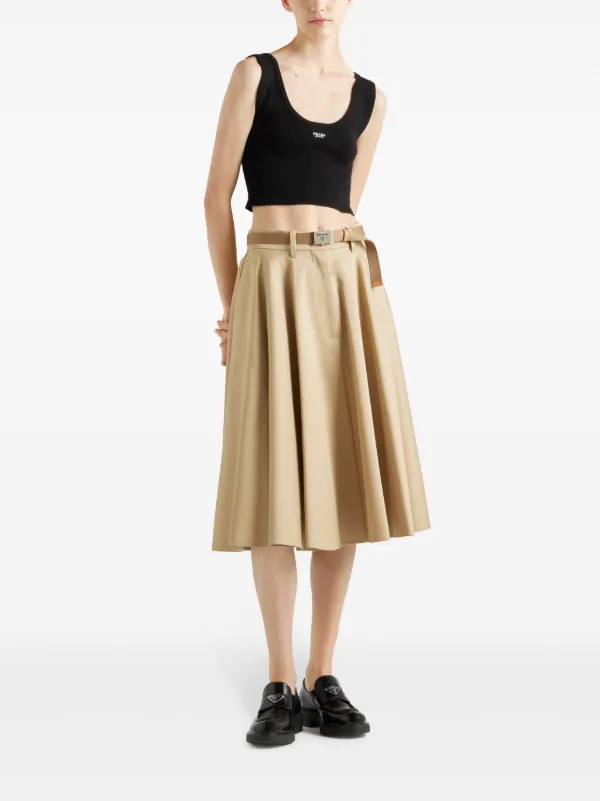 【プラダ・PRADA】Mouline maxi-skirt prada-Black-Mouline-Maxi-Skirt