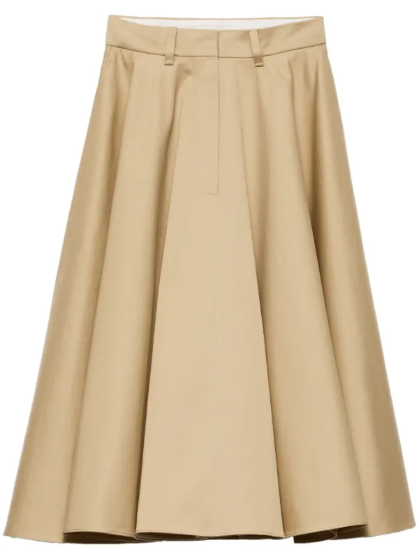 スカート PRADA Ribbed midi skirt Prada Ribbed Jersey Logo Midi Skirt | Harrods UK
