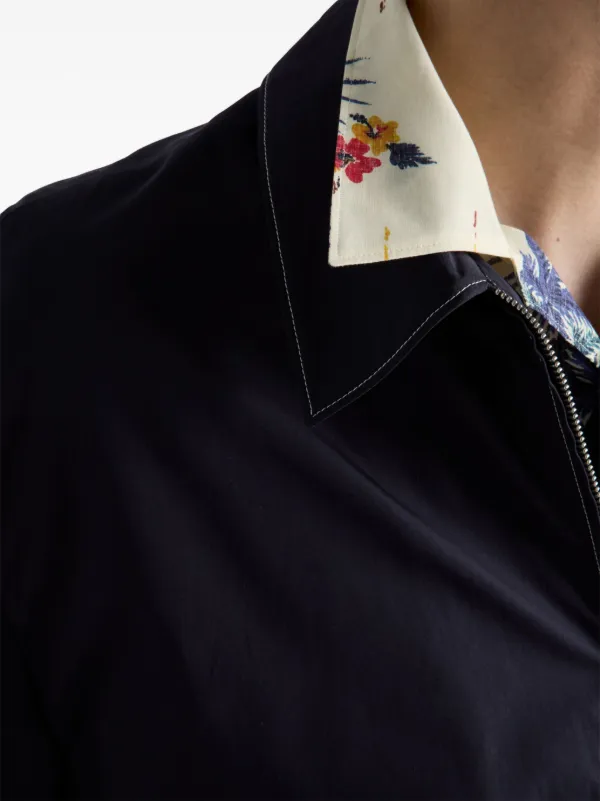 Prada Cotton Blouson Jacket | Blue | FARFETCH