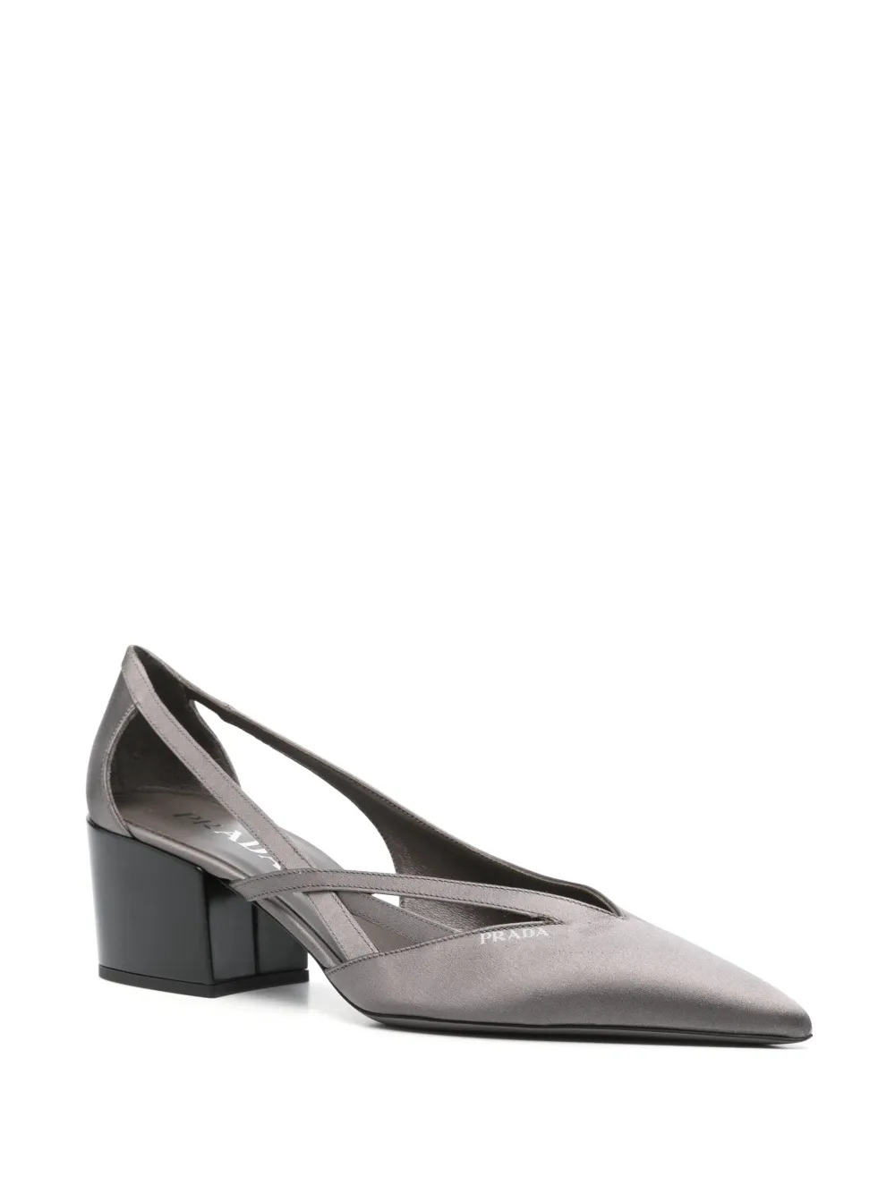 Prada 55 mm pumps met logoprint - Grijs